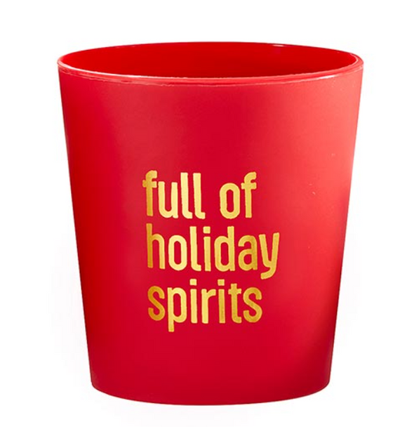 Gold Foil Frost Shot Cups - Holiday Spirits - Set of 10