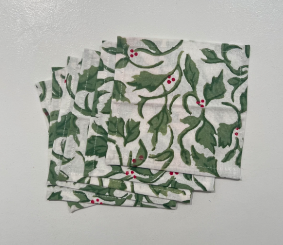 Holly Berry Cocktail Napkins Set of 6