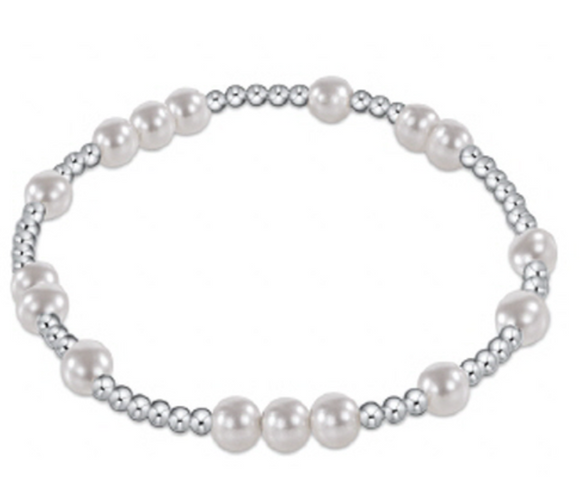Hope Unwritten Sterling 5mm Bead Bracelet- Pearl