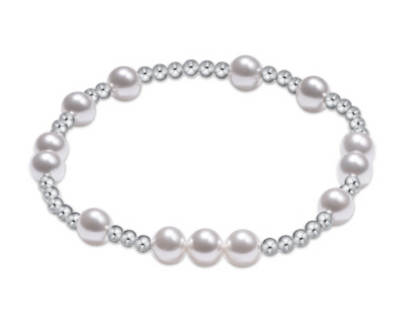 Hope Unwritten Sterling 6mm Bead Bracelet- Pearl