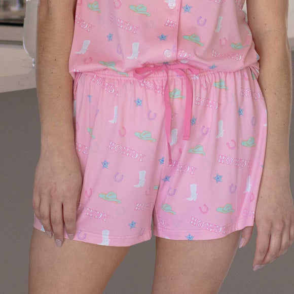 Howdy Friends Sleep Shorts Pink/Multi