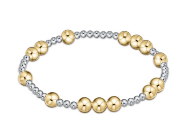 Hope Unwritten 6mm Bead Bracelet | Mixed Metal