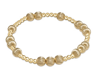 Hope Unwritten Dignity 6mm Bead Bracelet- Gold