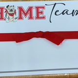 Slab Pad- Handpainted Home Team Bulldog with Red Bandana
