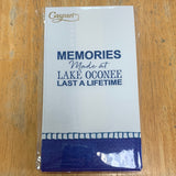 Memories Made at Lake Oconee Last a Lifetime Guest Towels | Marine Blue