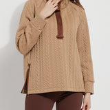 Iris Quilted Jersey Pullover