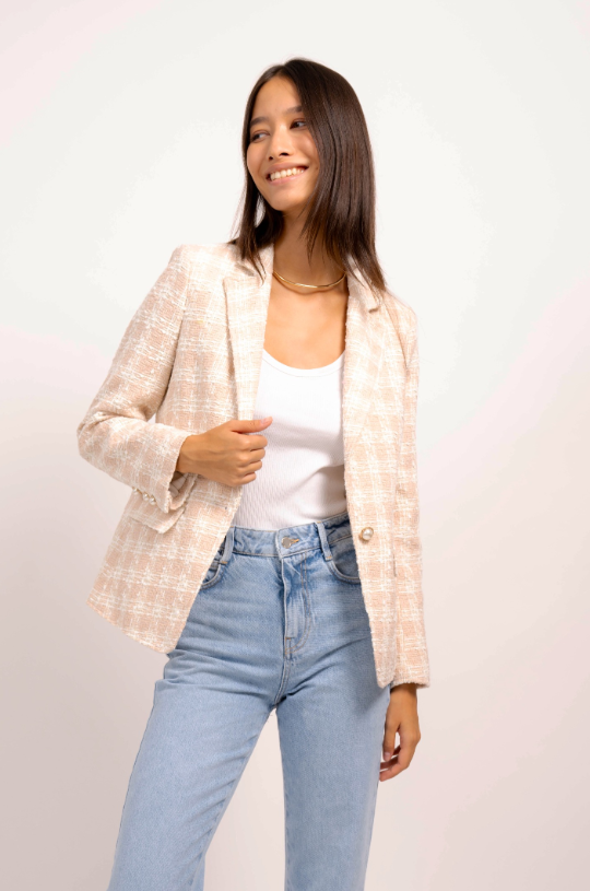 Jasper Patched Tweed Blazer