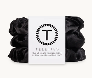 Jet Black Large Scrunchie