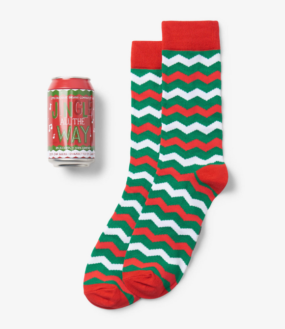 The Christmas Type Jingle all the Way Beer Can Socks