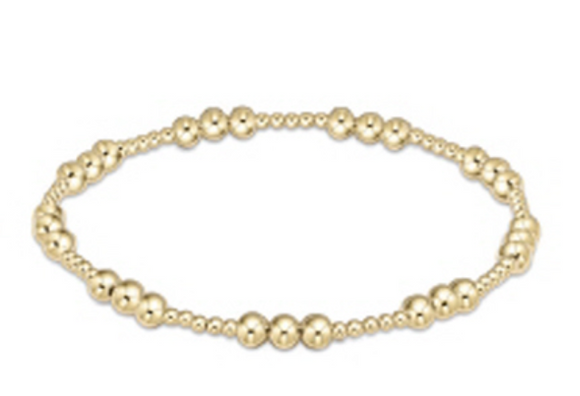 enewton Extends- Classic Joy Pattern 4mm Bead Bracelet- Gold