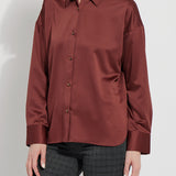 Kristin Stitched Satin Shirt