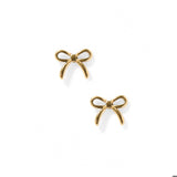 Screwback Stud Earrings - Sadie Bow Gold