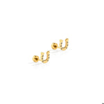 Screwback Stud Earrings - Horseshoe Gold