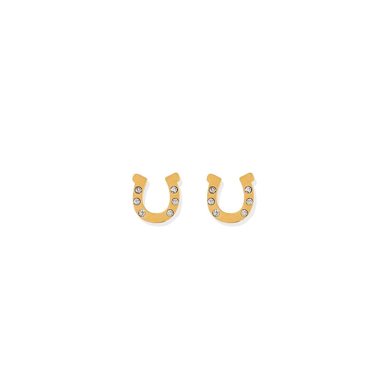 Screwback Stud Earrings - Horseshoe Gold