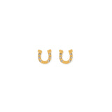 Screwback Stud Earrings - Horseshoe Gold