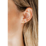 Screwback Stud Earrings - Daisy Cowgirl Boot Gold