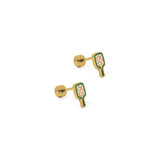 Screwback Stud Earrings - Pickleball