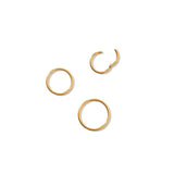 Huggie Infinity Hoop Earrings - Ava Gold 8mm