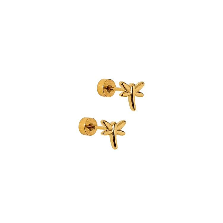 Screwback Stud Earrings - Dragonfly