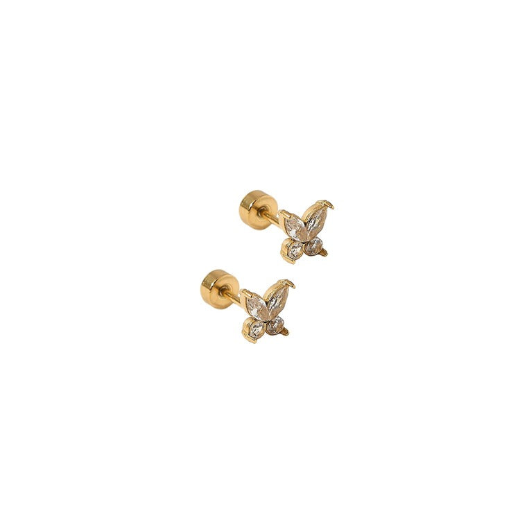 Screwback Stud Earrings - Lynn Butterfly