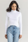 Longe Sleeve Turtleneck Tee White
