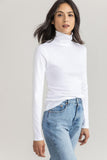 Longe Sleeve Turtleneck Tee White