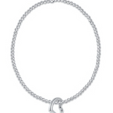 enewton Extends- Classic Sterling 2mm Bead Bracelet- Love Sterling Charm