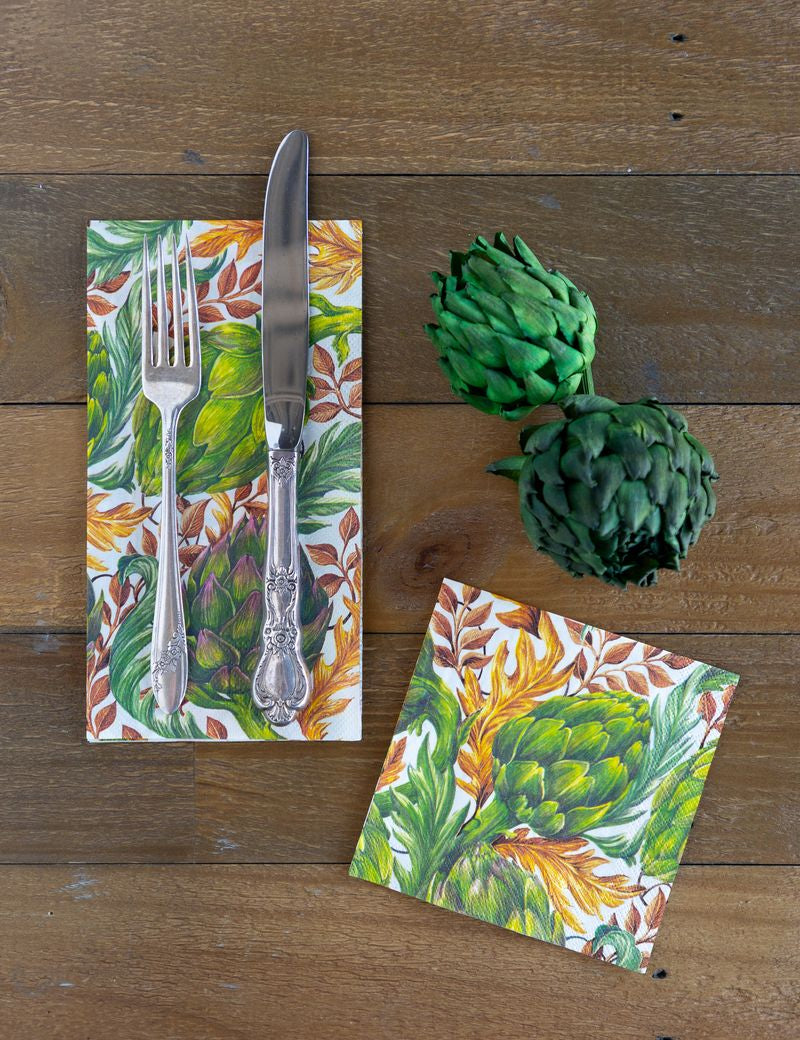Autumnal Artichoke Cocktail Napkins