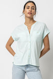 Mandarin Collar Button Down