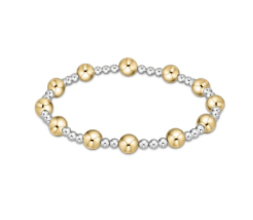 enewton Extends- Classic Sincerity Pattern 6mm Bead Bracelet- Mixed Metal