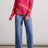 Mock Neck Sweater- Fuchsia Pink