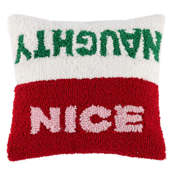 Naughty/Nice Pillow