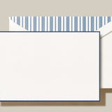 CC3407 Navy Bordered Cards on Pearl White Kid Finish