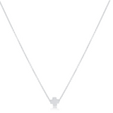 16" Necklace Sterling- Signature Cross Small Sterling