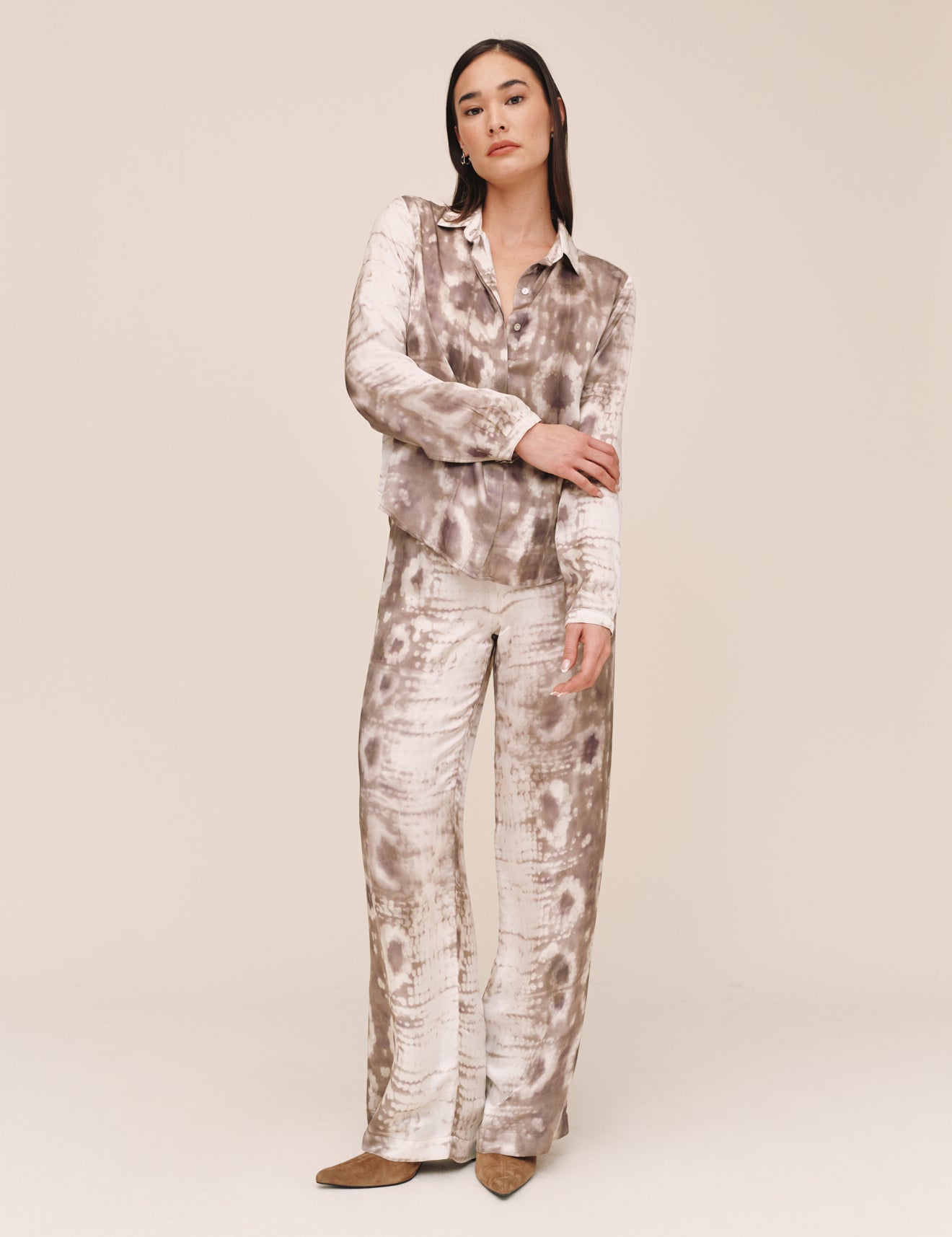 B3683-L18-304 - NO SIDE SEAM CLEAN WAIST WIDE LEG