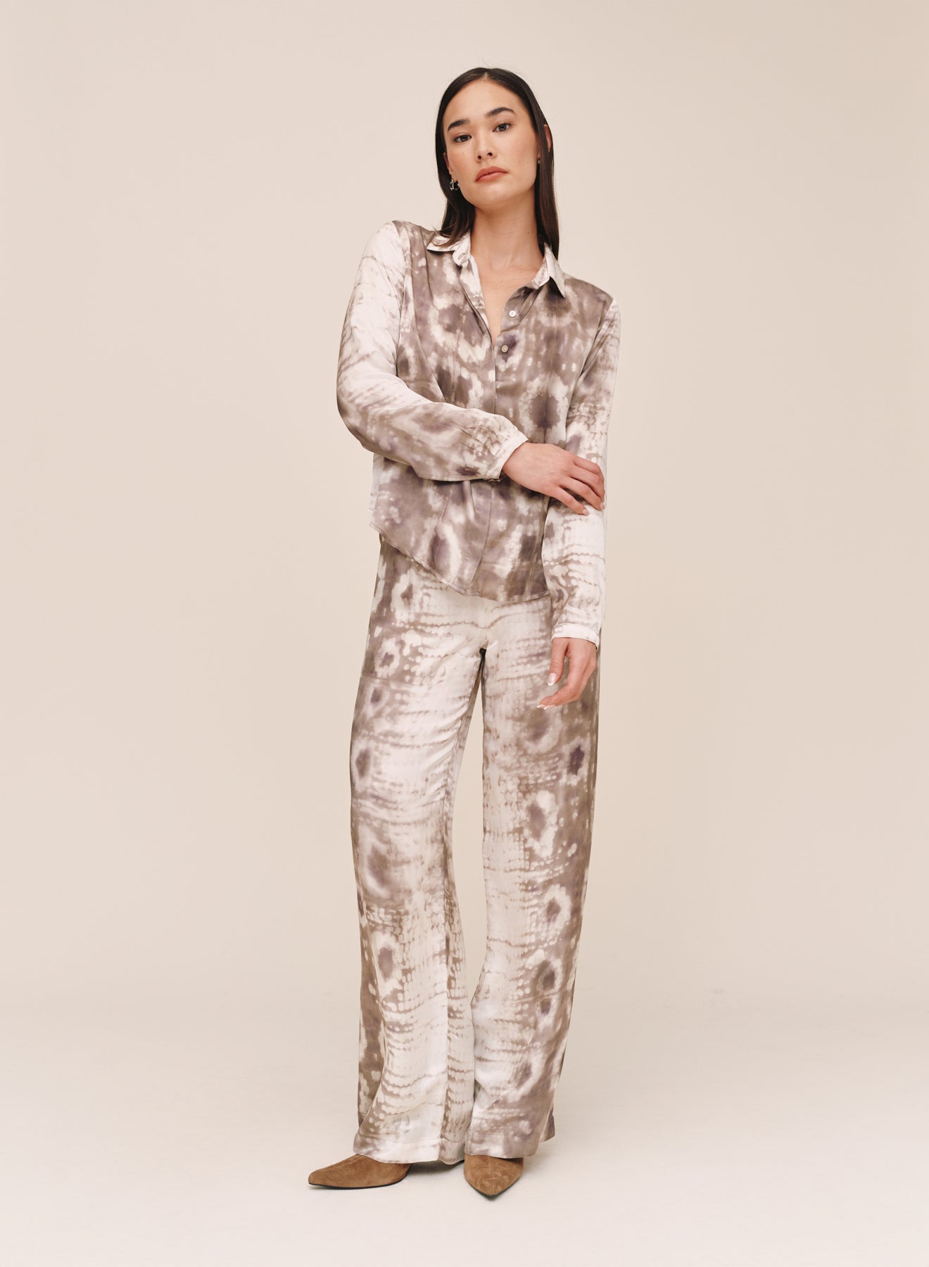 B3683-L18-304 - NO SIDE SEAM CLEAN WAIST WIDE LEG