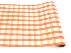 Orange Painted Check Runner