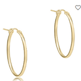 Oval Gold 1" Hoop - Smooth
