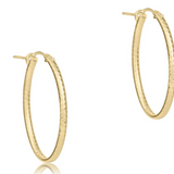 Oval Gold 1" Hoop - Textured