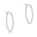 Oval Sterling 1" Hoop Smooth