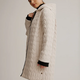 Quilted Stretch Relaxed Fit Coat- Oyster Bay K5304RO-333