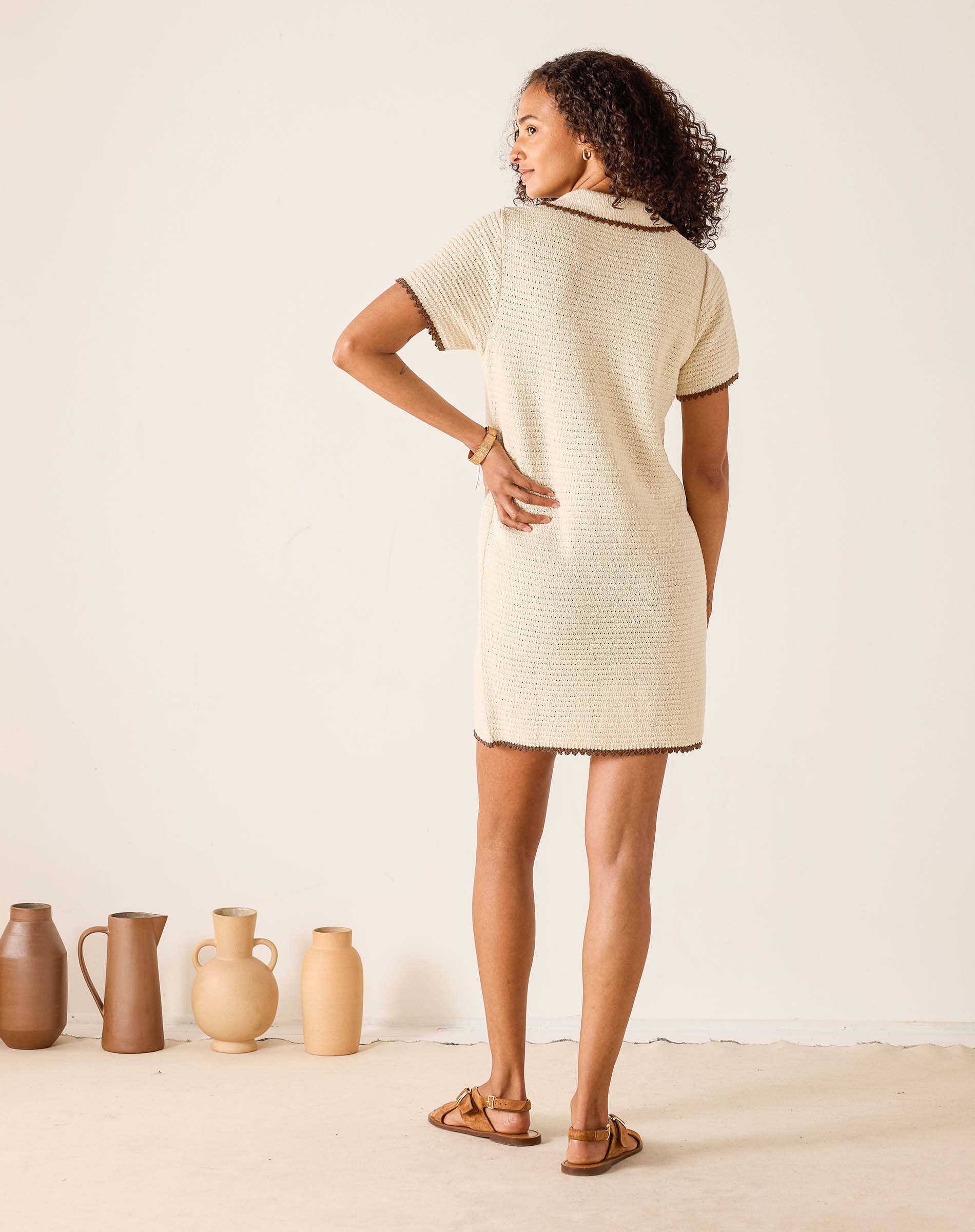 Paley Polo Dress -Ecru Almond