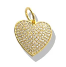 Pave Heart Charm