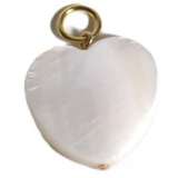 Pearl Heart Charm - Large