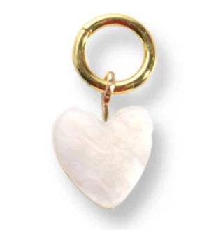 Pearl Heart Charm - Small