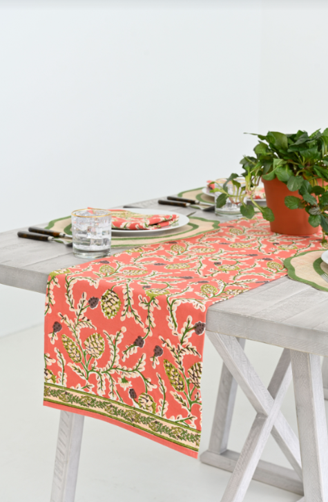 Harvest Pinecone Table Runner