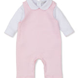 Classic Jacquards Pink/White Overall Set