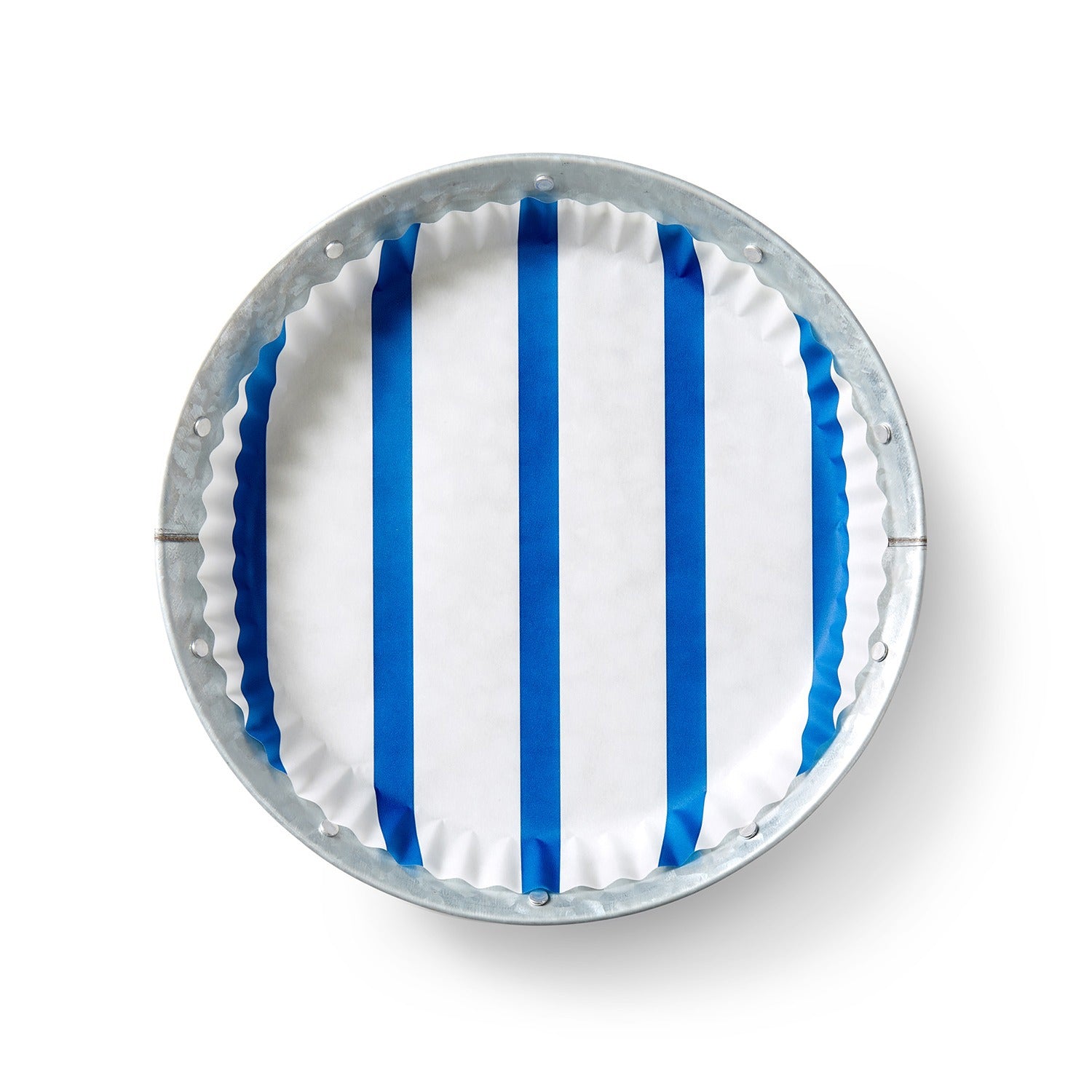 Bold Blue Stripes preformed plate liners