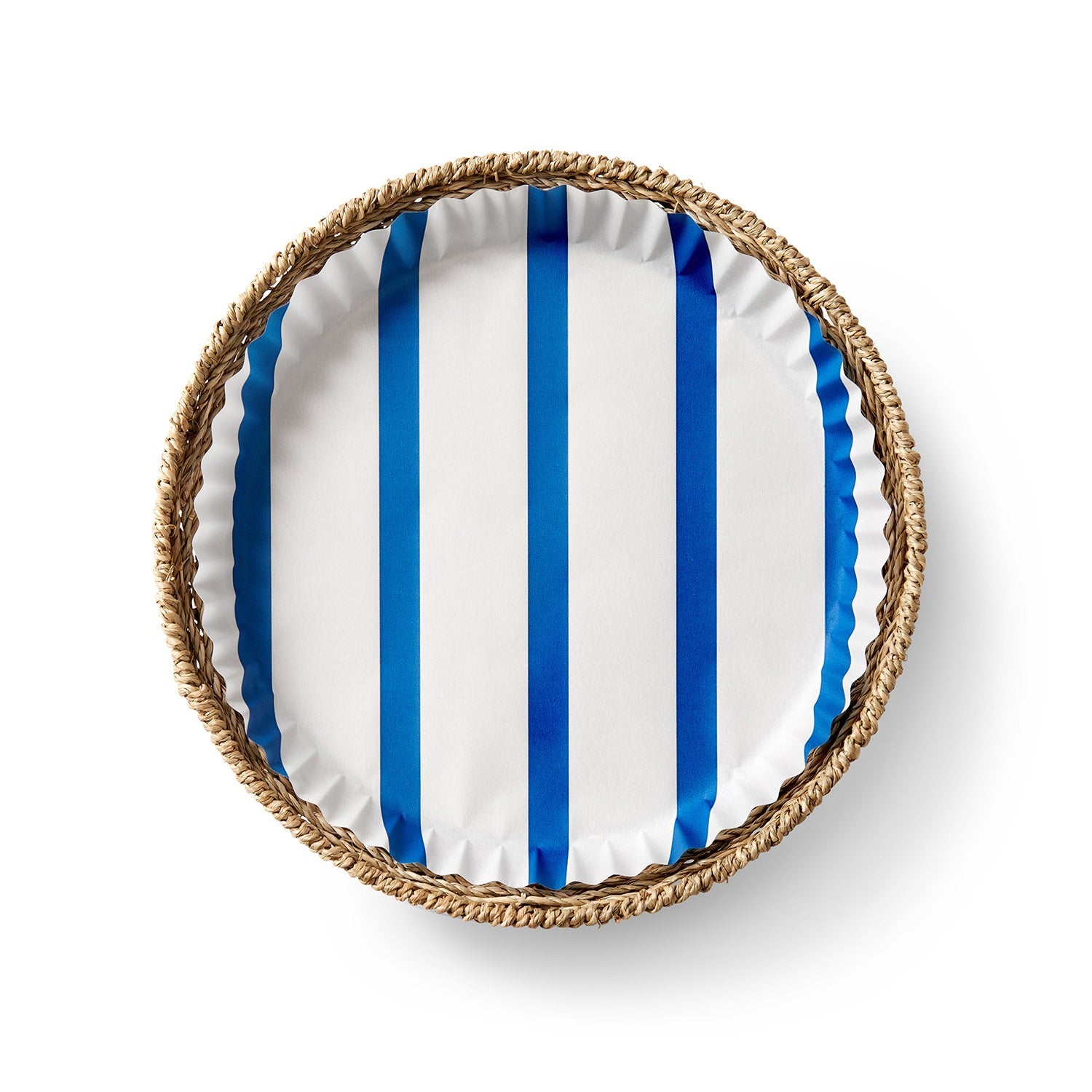 Bold Blue Stripes preformed plate liners