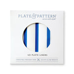 Bold Blue Stripes preformed plate liners